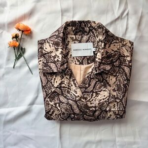 Rebecca Minkoff Neutral Snake-Print Trench Coat - Size M - NWT